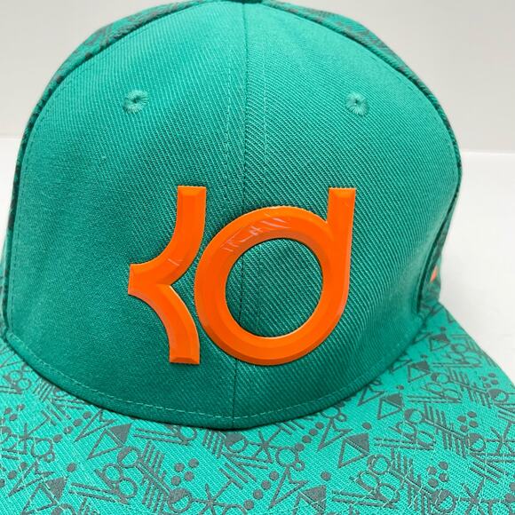 Nike | KD Green & Orange Neon Adjustable Hook & Loop Hat Baseball Cap - Picture 2 of 9